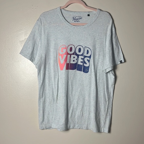 Original Penguin Women’s White With Colorful Dots “Good vibes” T-shirt Size XL - Picture 7 of 8